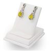 Image 2 : 4.29 ctw Yellow Sapphire and 0.70 ctw Diamond Platinum Earrings