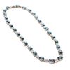 Image 3 : 28.56 ctw Blue Sapphire and 1.48 ctw Diamond 14K White Gold Necklace