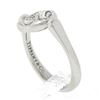Image 9 : Tiffany & Co. Elsa Peretti Platinum Polished Open Heart Band Ring w/ Diamonds