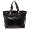Chanel Black Quilted Coated Canvas Paris Biarritz Shoulder Bag