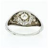 Image 7 : Antique Art Deco 18k Gold Dome Filigree Engraved 0.52 ctw European Diamond Ring