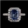 3.06 ctw Tanzanite and 0.76 ctw Diamond 18KT White Gold Ring