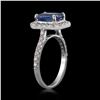 Image 3 : 3.06 ctw Tanzanite and 0.76 ctw Diamond 18KT White Gold Ring