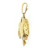 Image 3 : Vintage 14K Gold Detailed Textured Detailed Lion w/ Bezel Diamond Charm Pendant