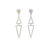 14kt WG Diamond "V" Dangle Earrings