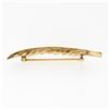 Image 4 : Vintage 14K Yellow Gold Seed Pearl Brushed Finish Long Feather Leaf Brooch Pin