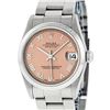 Rolex Ladies Midsize 31MM Salmon Roman Oyster Band Stainless Steel Datejust