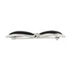Image 6 : Vintage 18k White Gold Polished Black Onyx .30 ctw Diamonds Ribbon Bow Pin Brooc