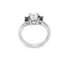 Image 3 : 1.69 ct. GIA Blue Sapphire and Diamond Wedding Engagement Ring - 14KT White Gold
