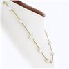Image 2 : 14k Yellow Gold Baroque White Pearl by the Yard 17" Cable Chain Station Necklace