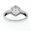 Image 7 : 18K White Gold 0.84 ctw Ideal Round Brilliant Cut Diamond Flower Cluster Ring