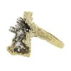Image 6 : Vintage 14k TT Gold .30 ctw Diamond Textured Floral Nugget Statement Cocktail Ri