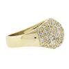 Image 4 : 14k Yellow Gold 2 ctw Pave Round Brilliant Diamond Wide Domed Cocktail Band Ring