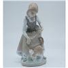 Image 1 : Lladro Porcelain Figurine, Little Girl with Cat 1001187