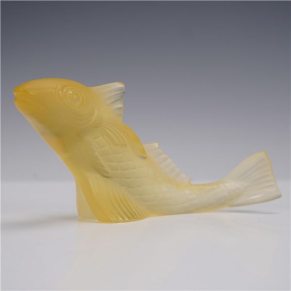 Baccarat Crystal Figurine, Yellow Fish