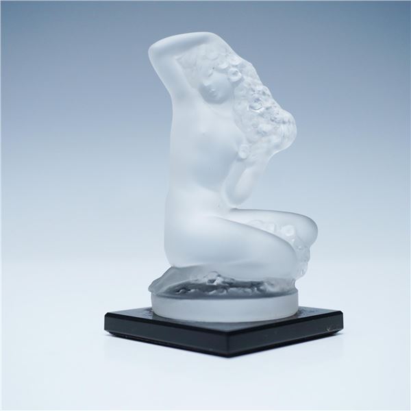 Lalique Crystal Figurine, Kneeling Nude Woman