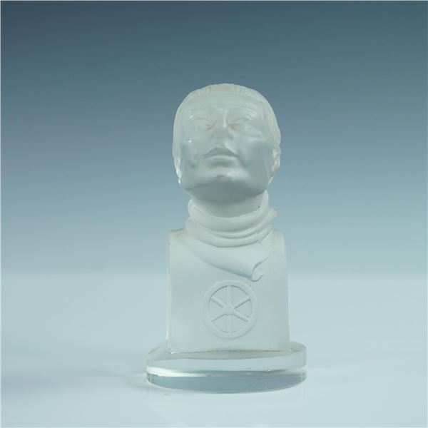 Frosted Glass Bust, In the Style of Lalique and After Hoffmann and Zdenek