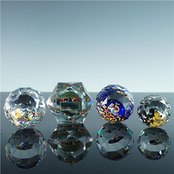 4pc Disney Crystal Paperweights