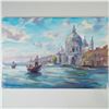 Image 1 : Igor Korotash, Oil on Canvas, Venice Gondolas - Signed