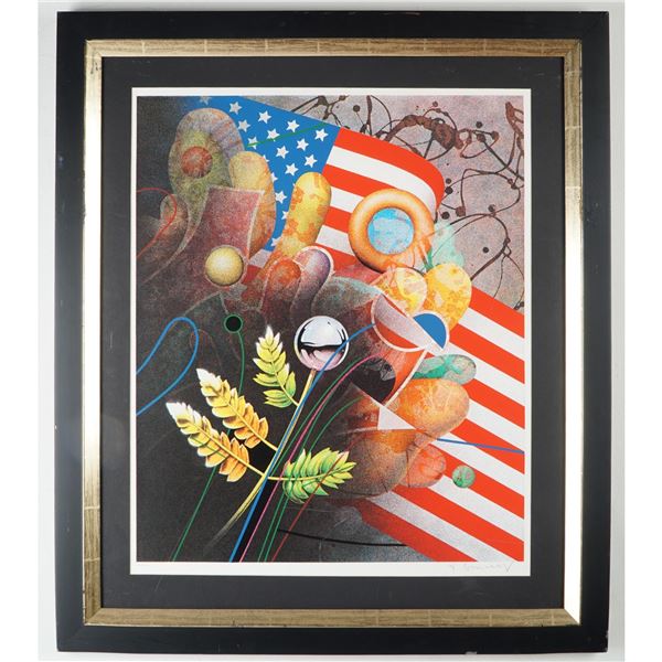 Yankel Ginzburg, Color Serigraph, Birth of a Nation - Signed