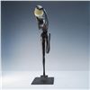Image 7 : Mid Century Bronze Nude Female Figure with Onyx Sphere