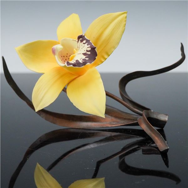 Boehm Porcelain Orchid Sculpture, Signed