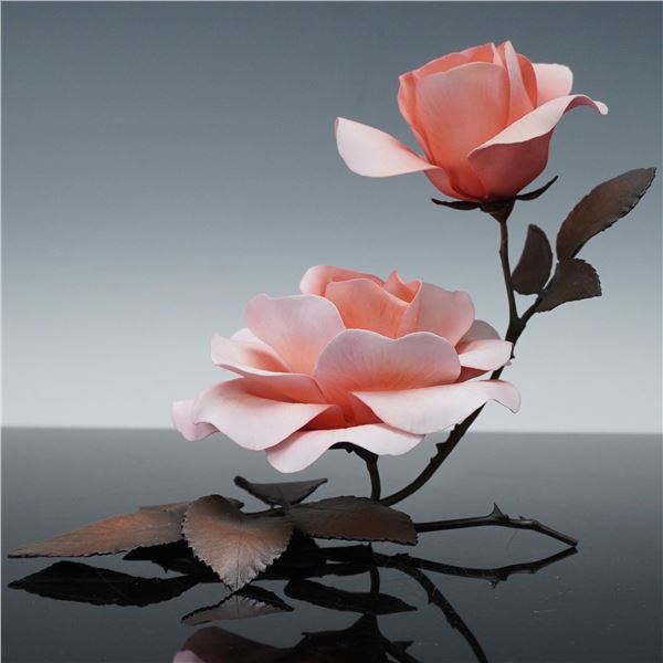 Boehm Porcelain and Bronze Figurine, Queen Elizabeth Rose