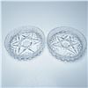 Image 1 : Pair of Cut Crystal Dishes with Starburst Pattern