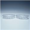 Image 2 : Pair of Cut Crystal Dishes with Starburst Pattern