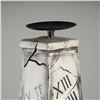 Image 4 : Postmodern Roman Numeral Motif Obelisk Candle Stand