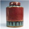 Image 1 : Chinese Decorative Lidded Jar with Leaf Border Motif