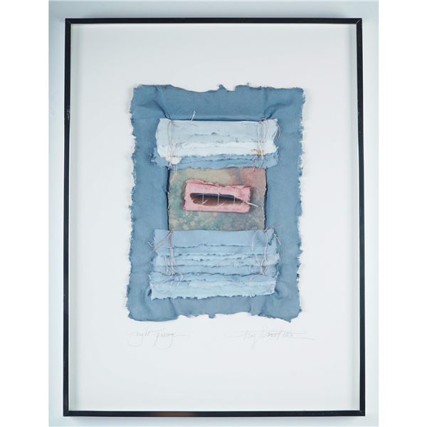 Amy Victoria Tellen, Mixed Media Collage, Night Passage, Signed