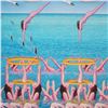 Image 2 : B.F. Jonas Signed Surrealist Figurative Print – Swan Dive