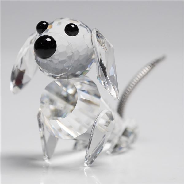 Swarovski Crystal Dachshund Miniature with Metal Tail Figurine
