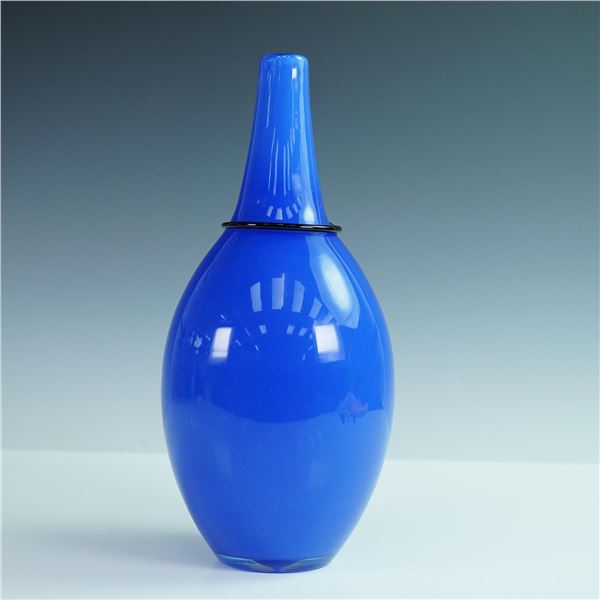 Tagliapietra & Angelin Blue Murano Glass Vase for Effetre International