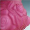 Image 4 : Victorian Style Pink Satin Glass Vase with Embossed Roses