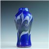 Image 1 : Vandermark Art Glass Vase, Feathered Pulled Loop Design