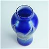 Image 2 : Vandermark Art Glass Vase, Feathered Pulled Loop Design