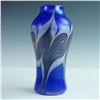 Image 3 : Vandermark Art Glass Vase, Feathered Pulled Loop Design