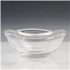 Image 3 : Steuben Glass Triangular Bowl with Cloth Pouch
