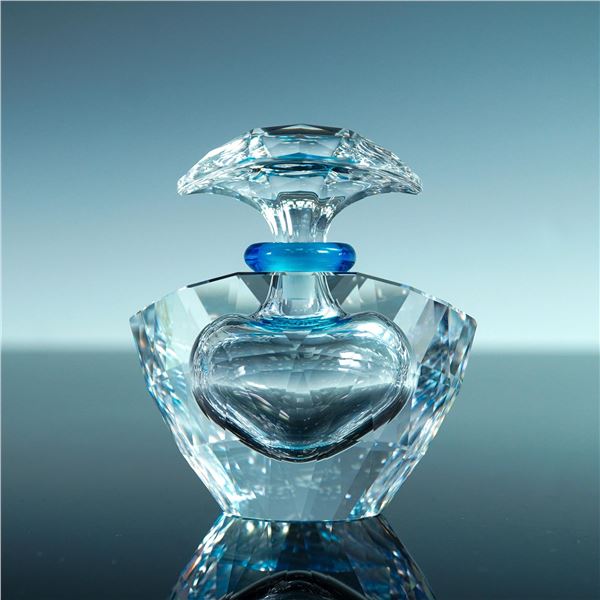 Swarovski Crystal Perfume Bottle, Napoleon Blue Flacon with Box