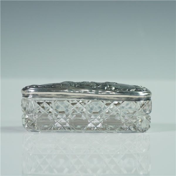 Boots Pure Drug Co. Sterling Silver and Glass Lidded Box