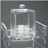 Image 7 : 5pc Lucite Vanity Set with Rolling Stool & Organizer