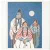 Image 1 : Kevin Red Star, Serigraph on Paper, Crow Indian Family - Signed & Numbered