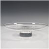 Image 1 : Steuben Glass Round Serving Tazza with Cloth Pouch