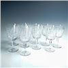 Image 1 : 10pc Cut Crystal Water Goblets with Starburst Bases