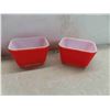 Image 2 : 4 Pyrex Refrigerator Dishes, Milk Glass Salt+Pepper