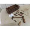Image 1 : Vintage Leather Repair Box with Leather Tack