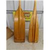 Image 2 : 2 Wood Canoe / Boat Paddles 