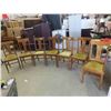 Image 1 : 7 Antique Oak Dining Room Chairs 